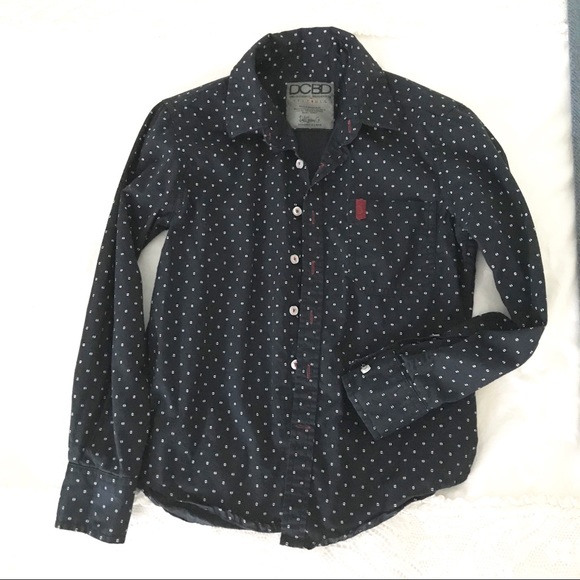 HPπBlue collar shirt & checkered gingham bow tie - Picture 2 of 6